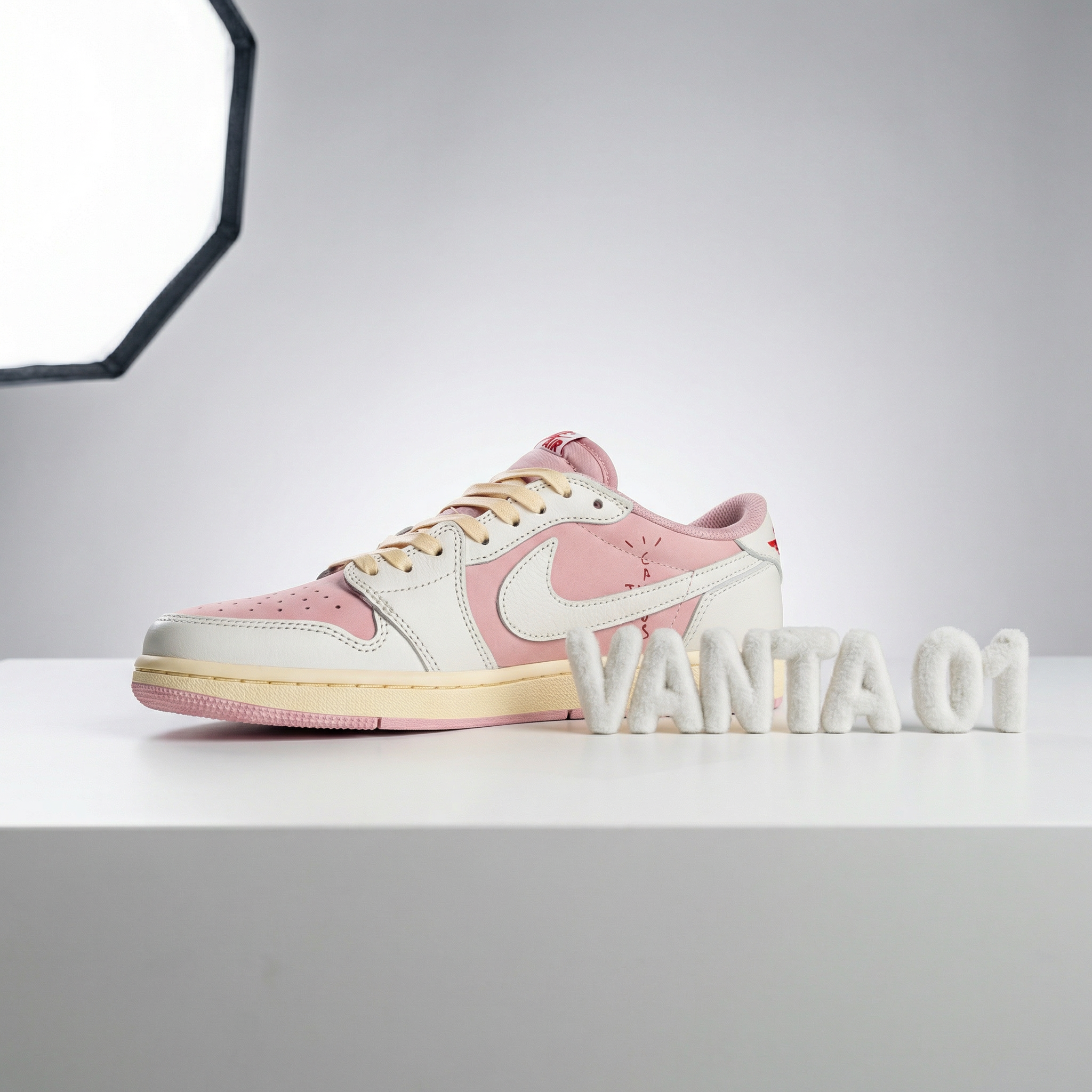 Travis Scott x Air Jordan 1 AJ1 Low TS Joint white powder hook low top - Image 2