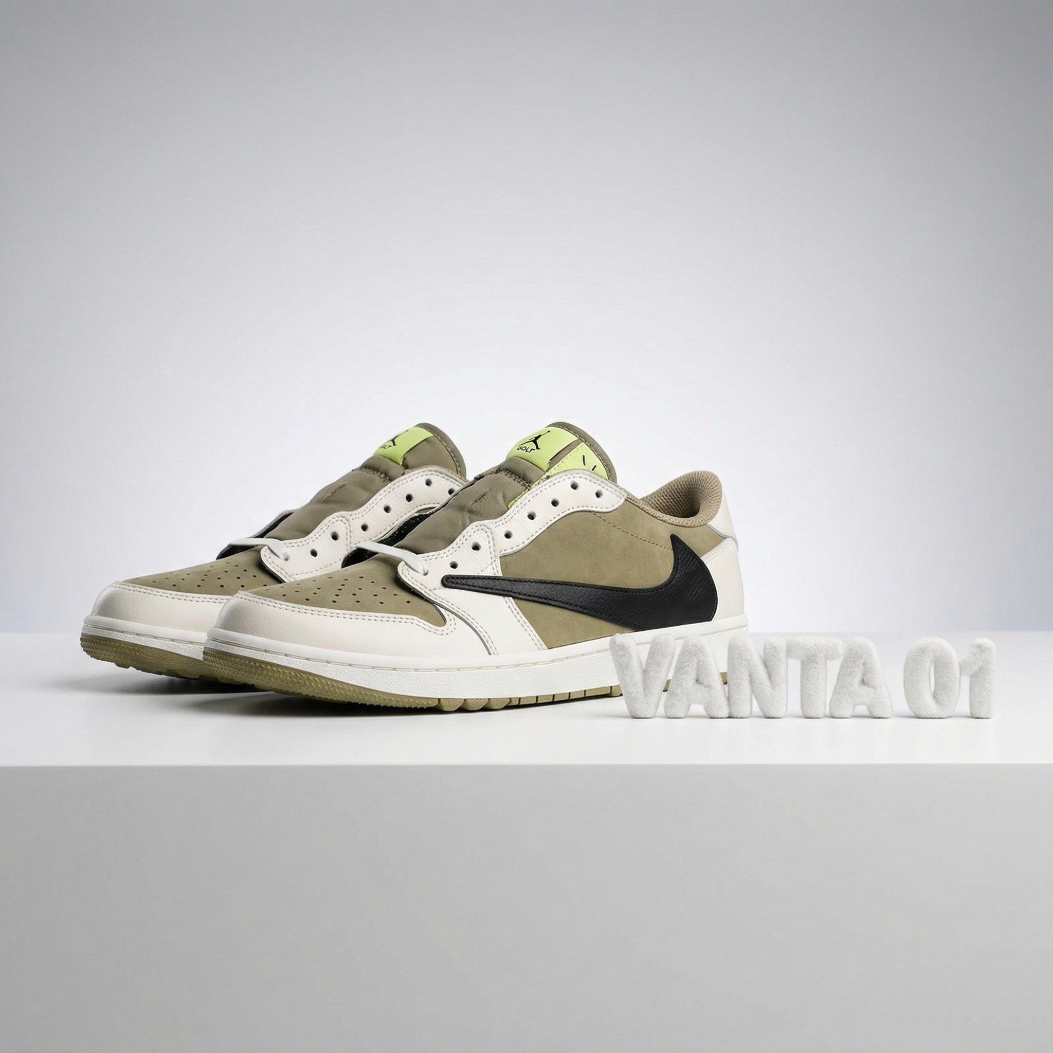 Jordan 1 Retro Low Golf Travis Scott Neutral Olive